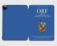 Thumbnail for Norfolk International Airport (ORF) design on blue ipad tablet case