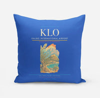Thumbnail for Kalibo International Airport (KLO) design on blue pillow
