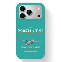 Thumbnail for Airbus C295M T.21 design on turquoise magsafe iphone case, for iPhone 17 Pro