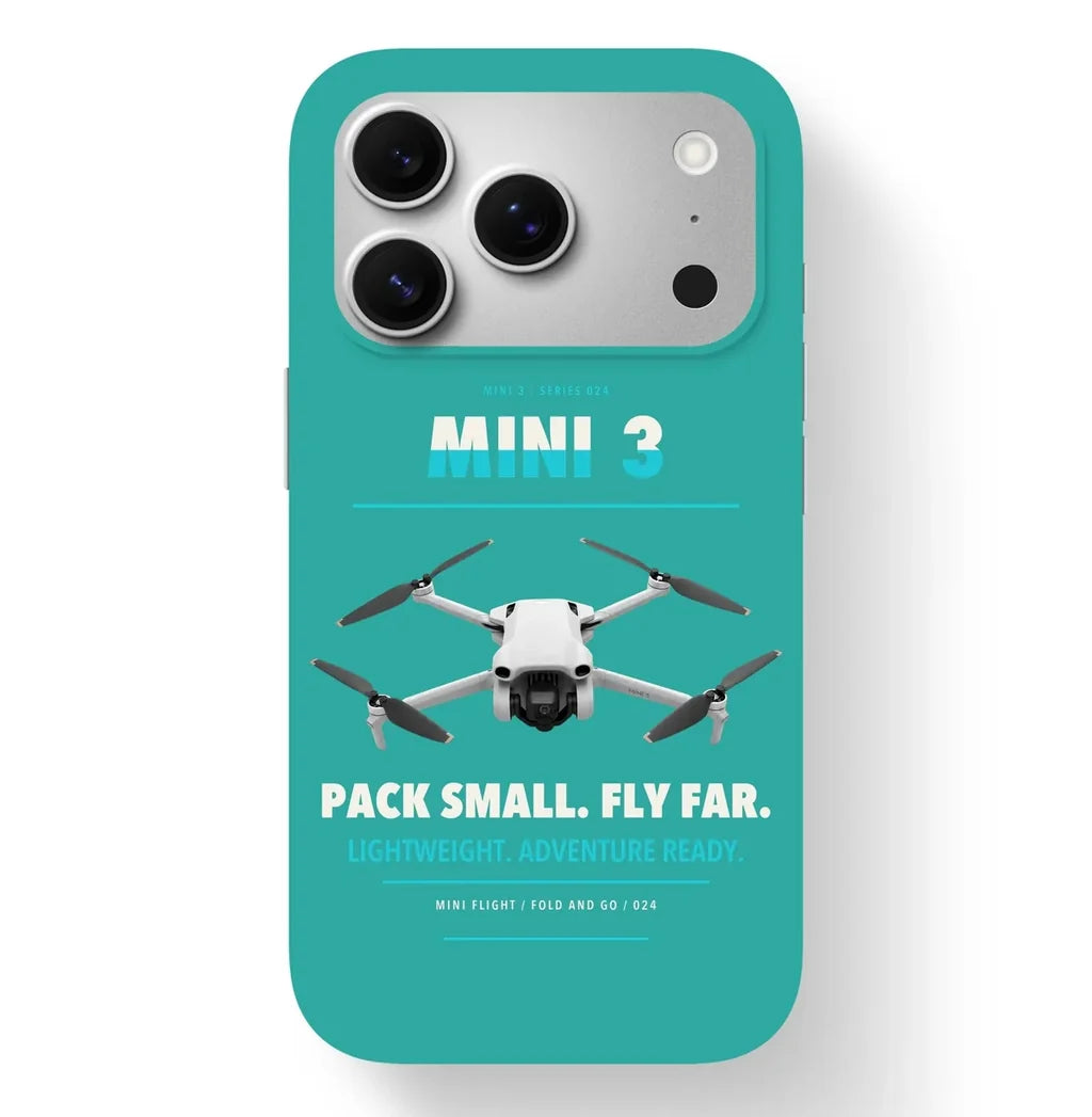 DJI Mini 3 Case design on turquoise iphone case