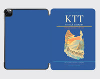 Thumbnail for Kittilä Airport (KTT) design on blue ipad tablet case