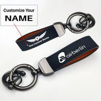 Thumbnail for airberlin Horseshoe Buckle key chain, Navy Blue + Name