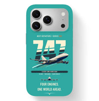 Thumbnail for Boeing 747-400 design on turquoise magsafe iphone case