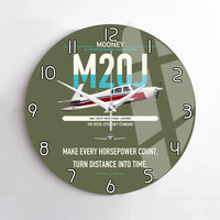 Thumbnail for Mooney M20J 201 design on green army no frame wall clock