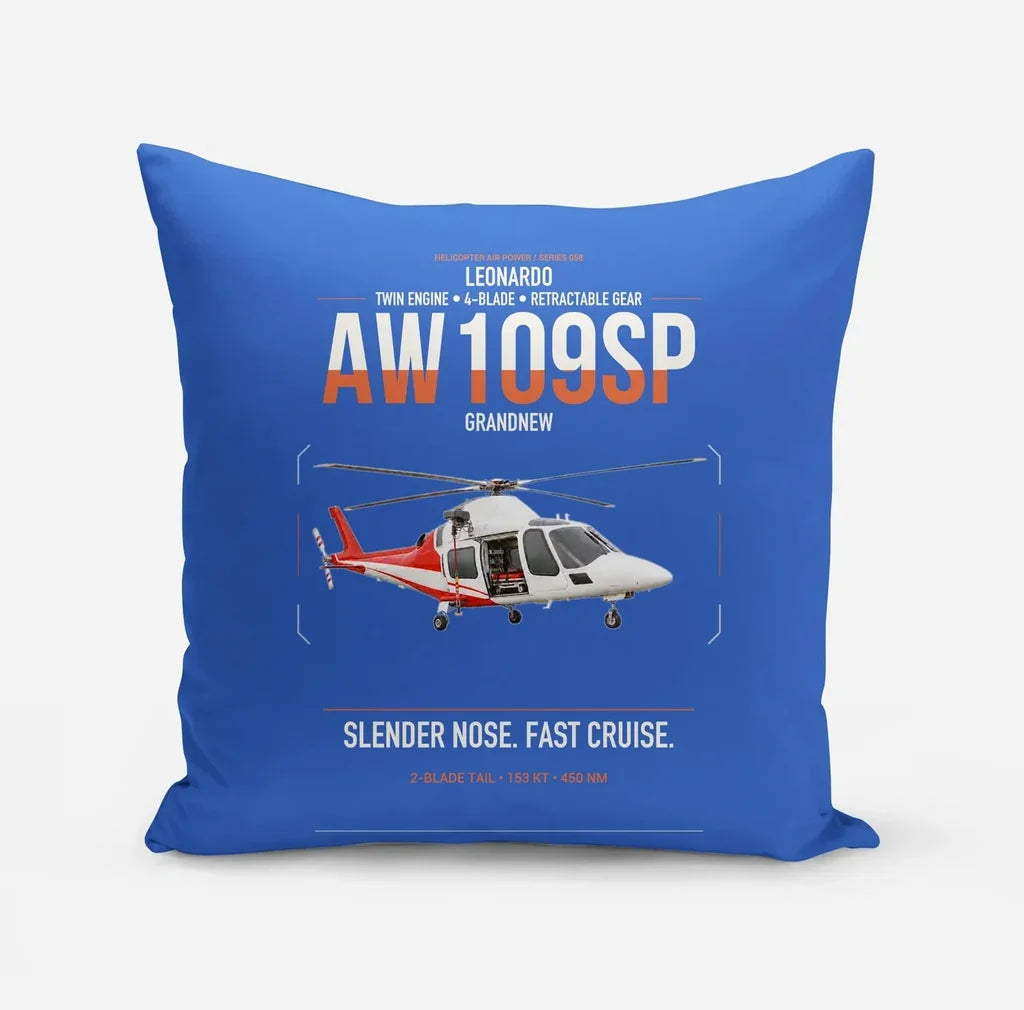 Leonardo AW109SP GrandNew design on blue pillow
