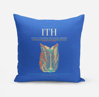 Thumbnail for Ithaca Tompkins Regional Airport (ITH) design on blue pillow