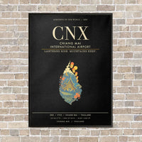 Thumbnail for Chiang Mai International Airport CNX - Canvas Framed - Black