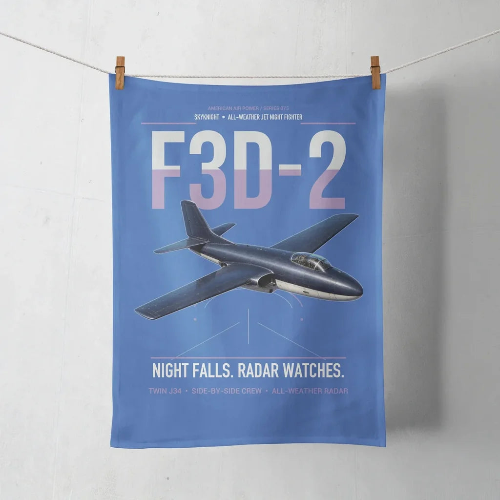 F3D-2 Skyknight design on blue towel