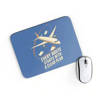 Thumbnail for Every Route Starts With A Clear Plan design on blue rectangle mouse pad