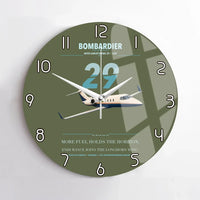 Thumbnail for Bombardier Learjet 29 design on green army no frame wall clock