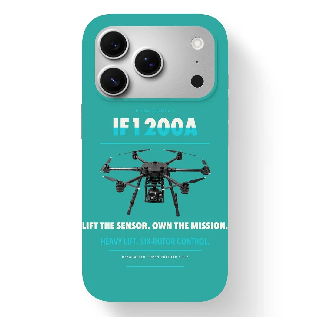 Inspired Flight IF1200A Case design on turquoise iphone case