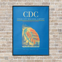 Thumbnail for Cedar City Regional Airport CDC - Canvas Framed - Turquoise