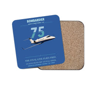 Thumbnail for Bombardier Learjet 75 Liberty design on blue 1 piece coaster