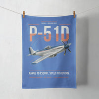 Thumbnail for P-51D Mustang design on blue towel