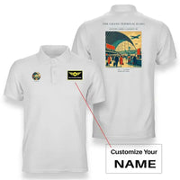 Thumbnail for VINTAGE G4300 - The Grand Terminal Echo - Double-Side Polo T-Shirt design on white+name