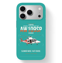 Thumbnail for Leonardo AW109SP GrandNew design on turquoise magsafe iphone case, for iPhone 17 Pro