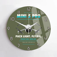 Thumbnail for DJI Mini 5 Pro design on green army no frame wall clock