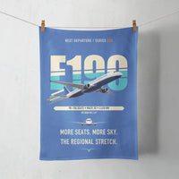 Thumbnail for Embraer E190 design on blue towel