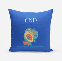 Thumbnail for Maurice Bishop International Airport (GND) design on blue pillow