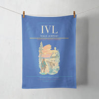 Thumbnail for Ivalo Airport (IVL) design on blue towel