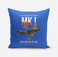 Thumbnail for Hawker Hurricane Mk I design on blue pillow