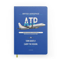 Thumbnail for British Aerospace ATP design on blue notebook