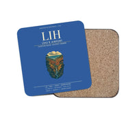 Thumbnail for Līhuʻe Airport (LIH) design on blue 1 piece coaster