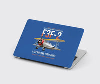 Thumbnail for F3F-2 Last Biplane First Fight design on blue MacBook case