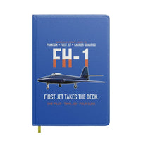 Thumbnail for FH-1 Phantom First Jet Takes the Deck design on blue notebook
