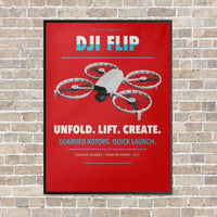 Thumbnail for DJI Flip vertical canvas print - framed - red background