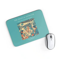 Thumbnail for VINTAGE G4225 - The Tropical Stopover - Designed Mouse Pads design on turquoise rectangle