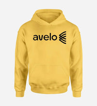Thumbnail for Avelo Airlines logo printed on yellow hoodie