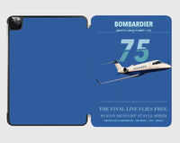 Thumbnail for Bombardier Learjet 75 Liberty design on blue ipad tablet case