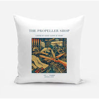 Thumbnail for VINTAGE G4014 - The Propeller Shop - Designed Pillows design on white