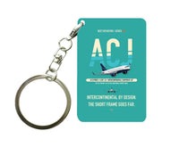 Thumbnail for Airbus ACJ319neo Key Chain design on turquoise key chain