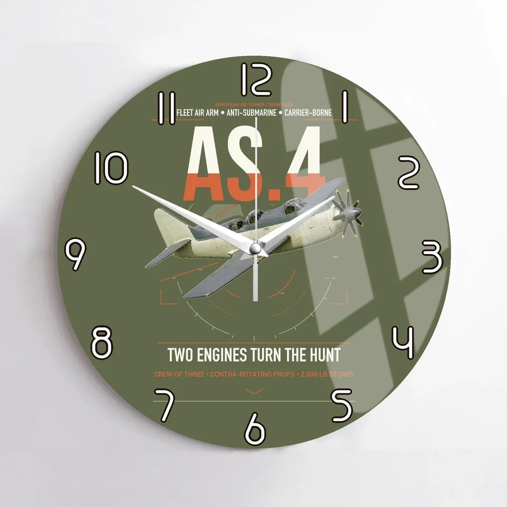 Fairey Gannet AS.4 design on green army no frame wall clock