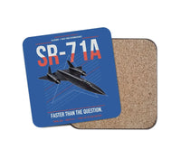 Thumbnail for SR-71A Blackbird design on blue 1 piece coaster