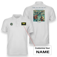 Thumbnail for VINTAGE G4041 - The Ice Runway - Double-Side Polo T-Shirt design on white+name