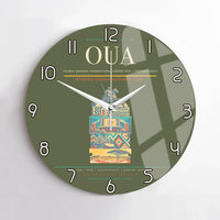 Thumbnail for Thomas Sankara International Airport (OUA) design on green army no frame wall clock