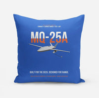 Thumbnail for MQ-25A STINGRAY design on blue pillow