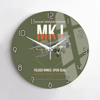 Thumbnail for Fairey Swordfish Mk I design on green army no frame wall clock