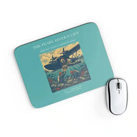 Thumbnail for VINTAGE G4271 - The Pearl Diver's Lift - Designed Mouse Pads design on turquoise rectangle
