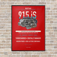 Thumbnail for 915 iS vertical canvas print - framed - red background