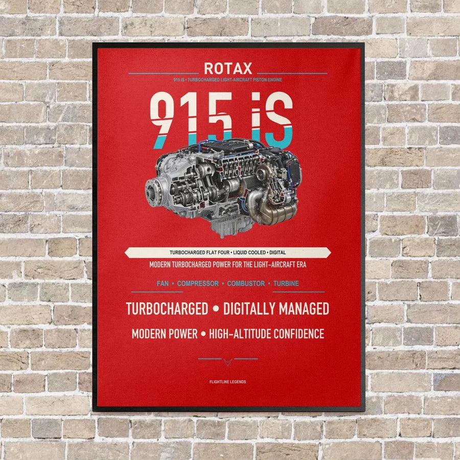 915 iS vertical canvas print - framed - red background