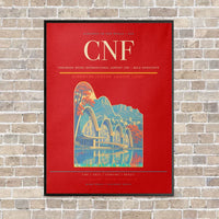 Thumbnail for Tancredo Neves International Airport CNF — Belo Horizonte vertical canvas print - framed - red background