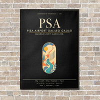 Thumbnail for Pisa Airport Galileo Galilei PSA - Canvas Framed - Black