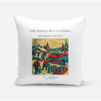 Thumbnail for VINTAGE G4398 - The Maple Run Landing - Designed Pillows design on white