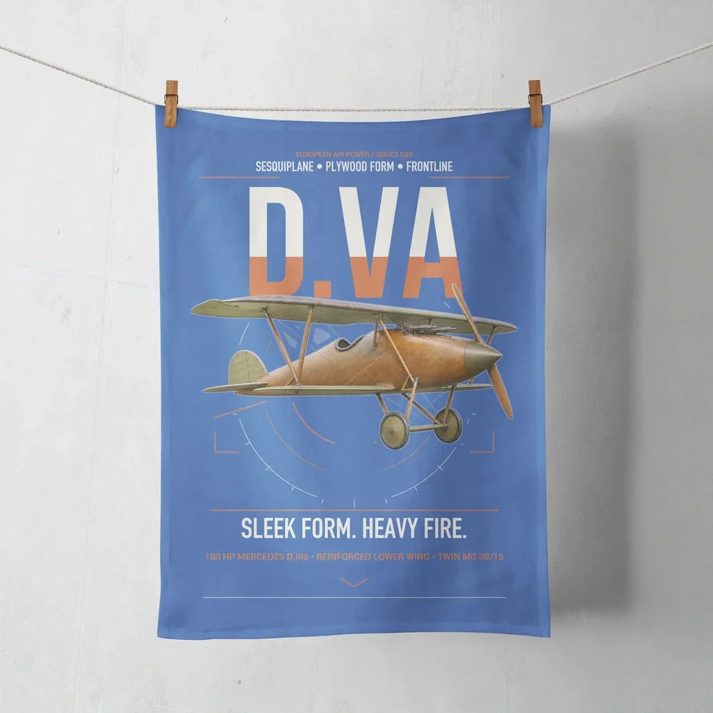 Albatros D.Va design on blue towel