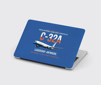 Thumbnail for C-32A Air Force Two Global Reach design on blue MacBook case