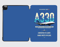 Thumbnail for Airbus A330-200P2F design on blue ipad tablet case